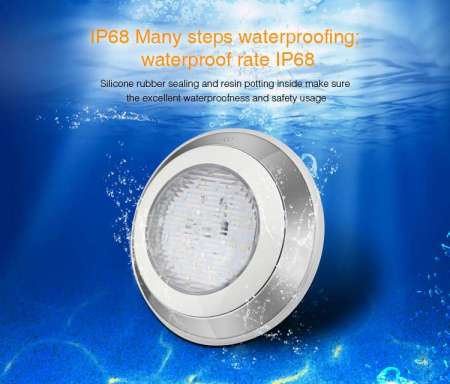 Mi-light Waterproof ip68 smart wifi control RGB-CCT  Multi Color Wall-installed Swimming Pool Light Led